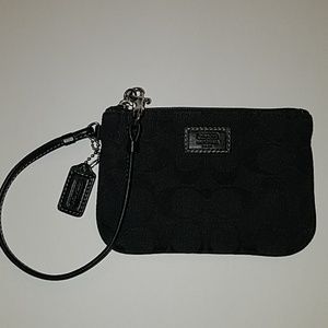 Authentic Coach signature wristlet